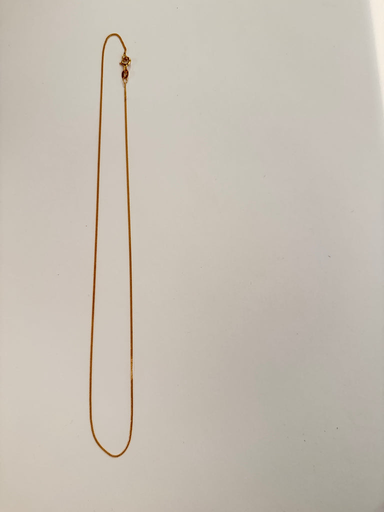Slim Golden Curb Chain