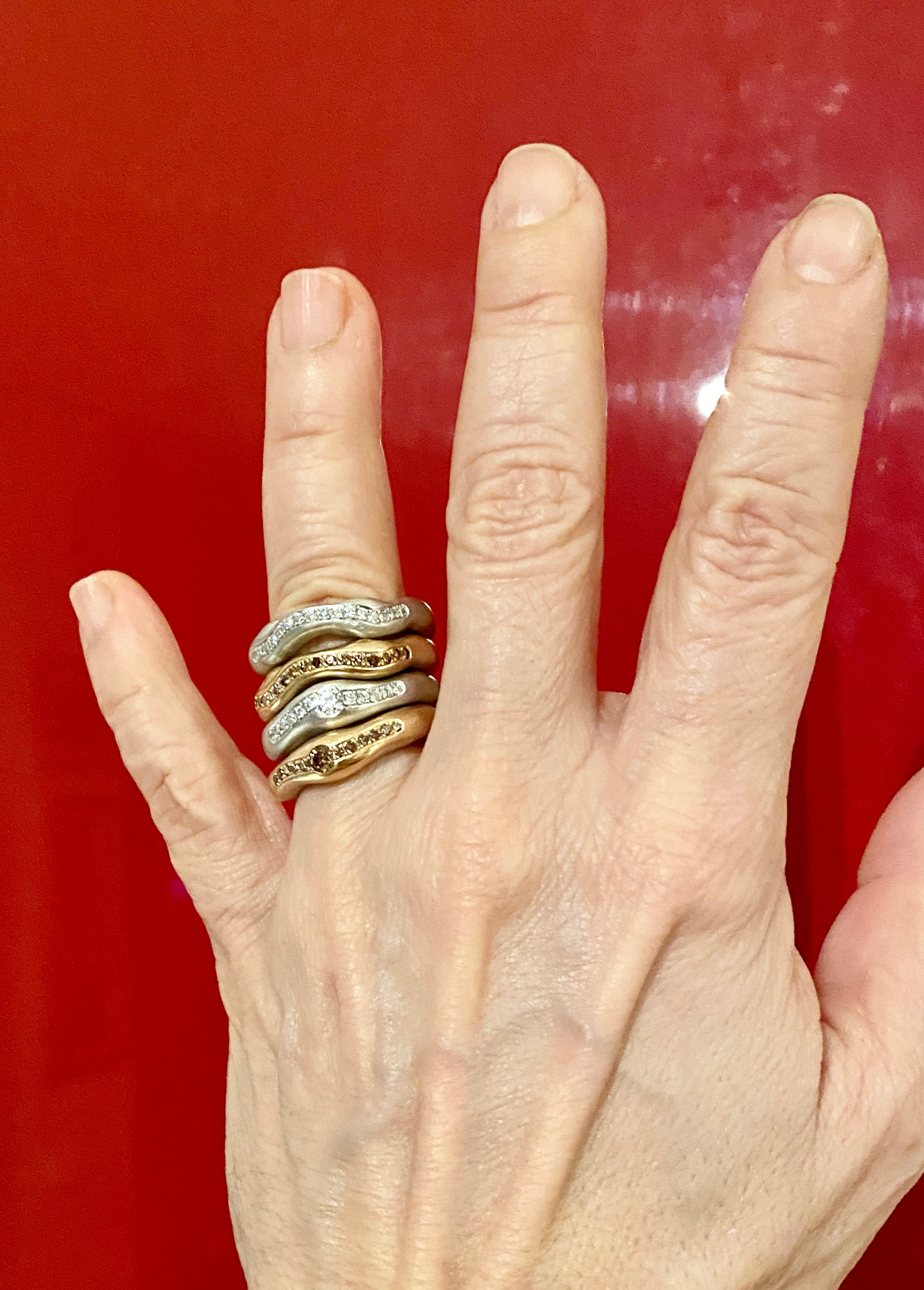 Multifunc. Gold Rings Flow Soft. Chunky MADE TO ORDER