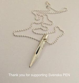AVAILABLE AT GALLERY PLATINA STOCKHOLM Words Pendant on a silver chain